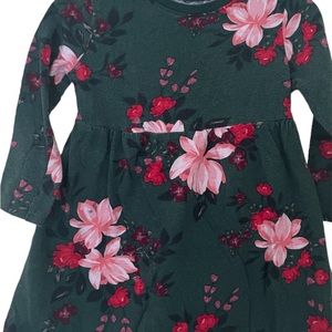 GUC Old Navy Christmas Flowers Dress 2T